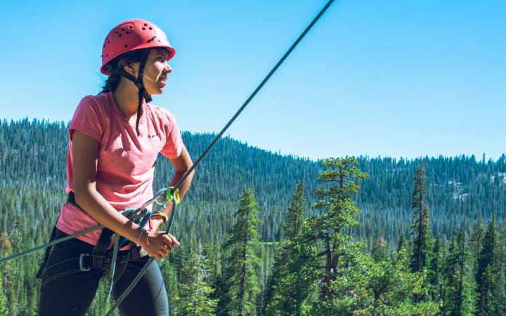 girls only rock climbing trip in california